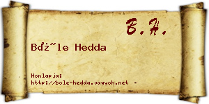 Bőle Hedda névjegykártya
